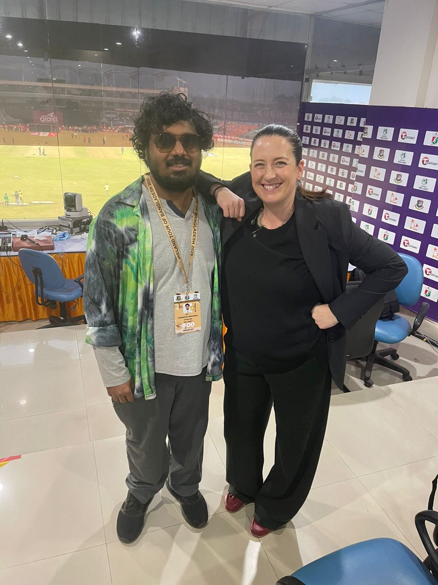 sudharshansrid1's tweet image. With Ireland 🇮🇪 commentator Isobel Joyce