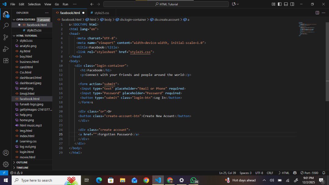 Oluwapumpin's tweet image. Day 5-I’ve been very busy for some weeks now like having school test and Soo many things going on…..

I design a Facebook login page, guys check it out please- frontend keeps on getting better .
#CodingChallenge #CSS #HTML #CodingJourney #Frontend