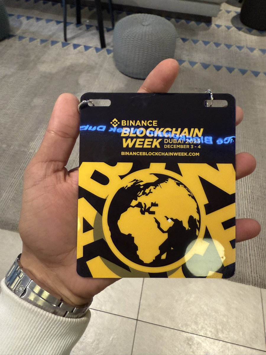I just arrived in Dubai for #BinanceBlockchainWeek and I checked in.