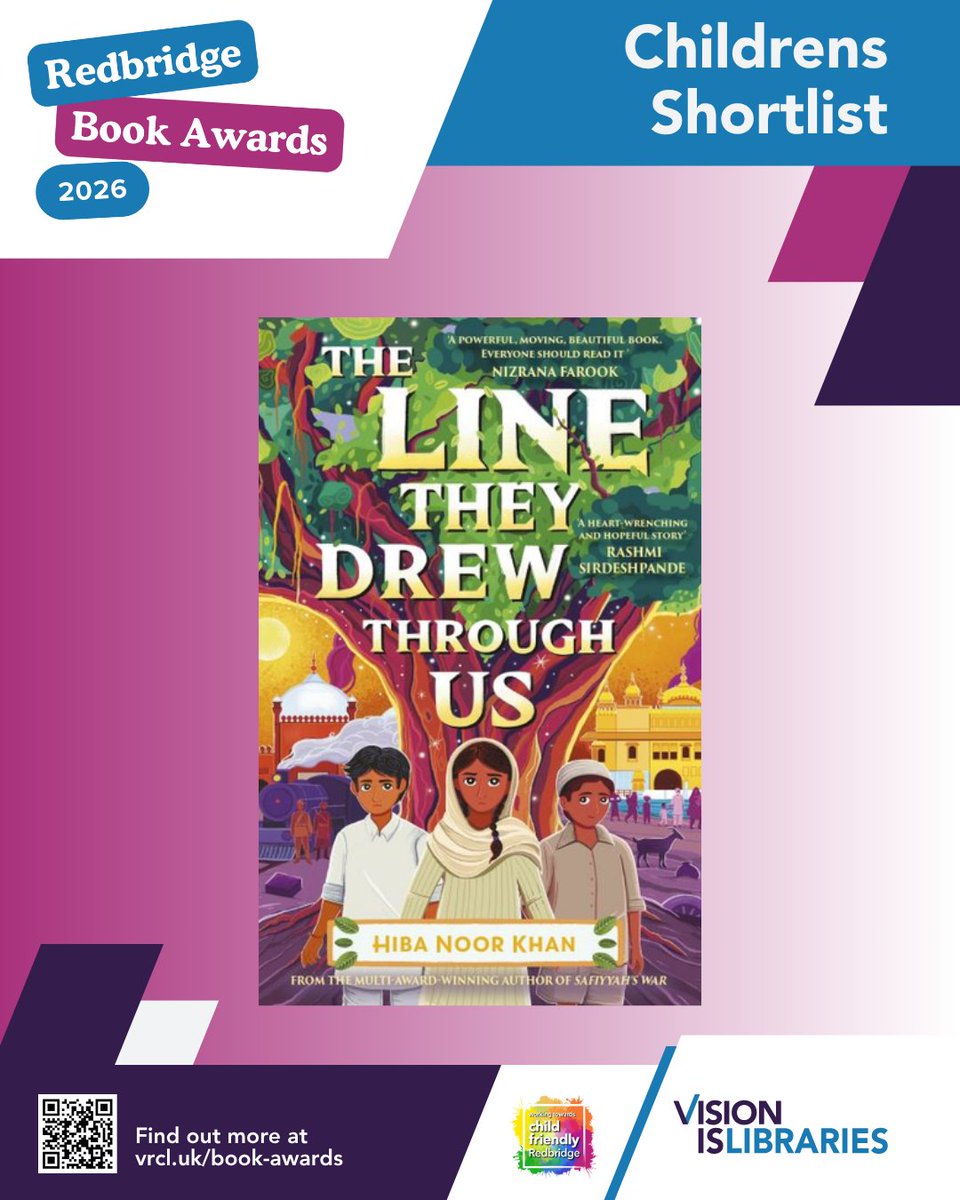 AndersenPress's tweet photo. We are so excited to announce that THE LINE THEY DREW THROUGH US by @HibaNoorKhan1 has been shortlisted for the Redbridge Book Awards 2026!β¨
A huge congratulations to all the authors shortlisted! π
#RedbridgeBookAwards #BookAwards2026 #TheLineTheyDrewThroughUs #AndersenPress https://t.co/GRbbCjCGJO