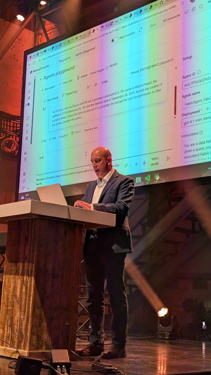 AzureLowLands's tweet photo. 🔥 Our keynote session is underway and the room is full of energy.

Marco Casalaina is breaking down the next wave of AI innovation and the crowd is locked in. What a moment for #AILowlands https://t.co/oVlaX3T3bp