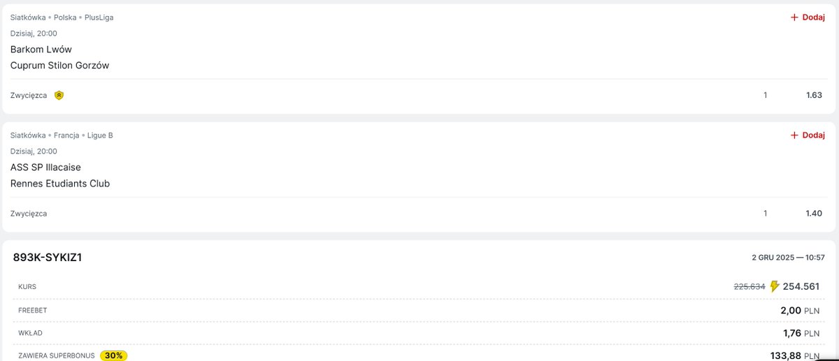 Jeszcze dzisiaj takie cudo z <a href="/SuperbetPL/">Superbet</a> na  Farta symbolicznie za 2zł
tiny.pl/42_dx927
