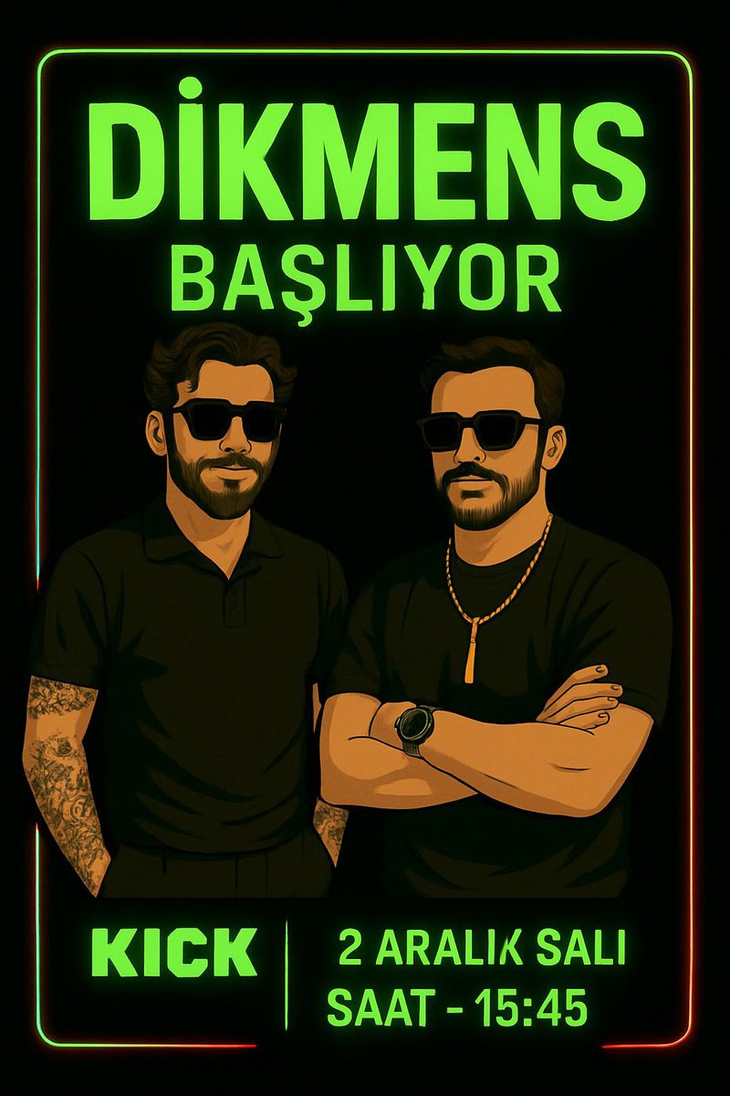 Yarım saate yayındayız :) kick.com/Dikmens