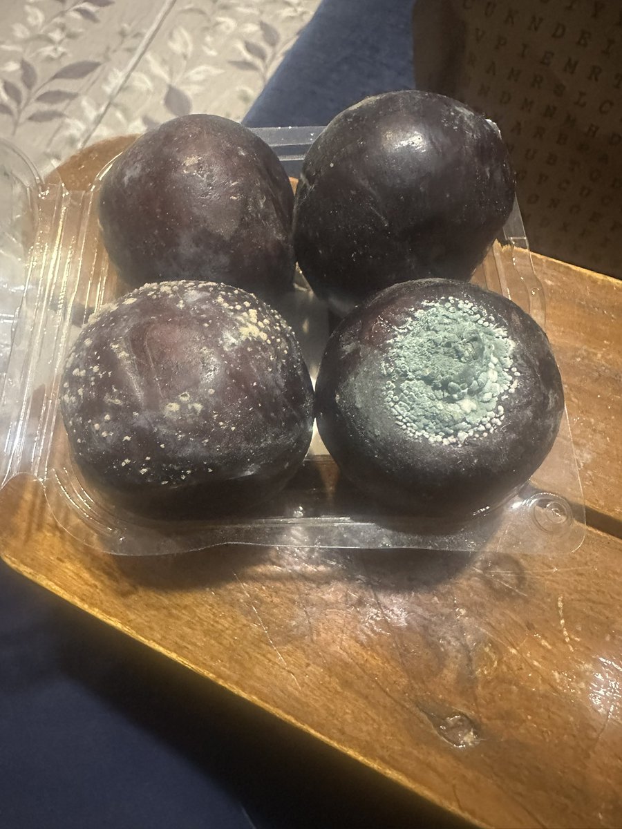 raftaaredeccan1's tweet photo. The plums are spoiled, rotten, and their color has changed. They also have a bad smell. Can humans eat them? Very bad experience again from @letsblinkit https://t.co/u4RUZtmxoI