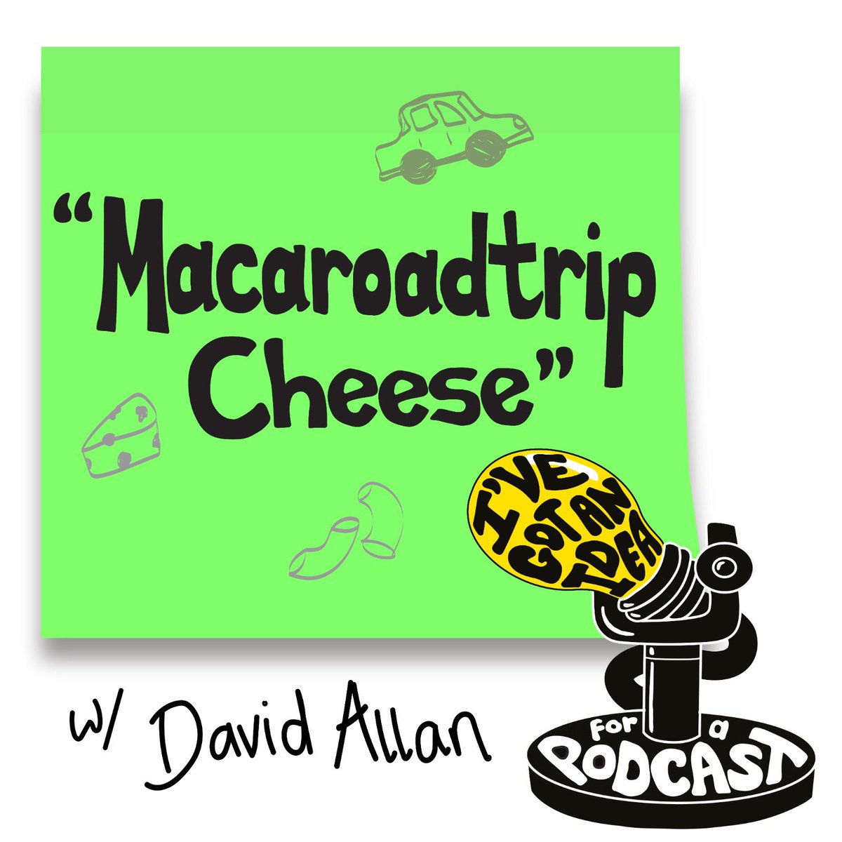 ivegotanideapod's tweet photo. 💡New episode! @aka_dallan joins us to pitch us his idea for a mac and cheese / Scottish road trip review show. Listen now wherever you get your podcasts! https://t.co/w6l07KoqJx