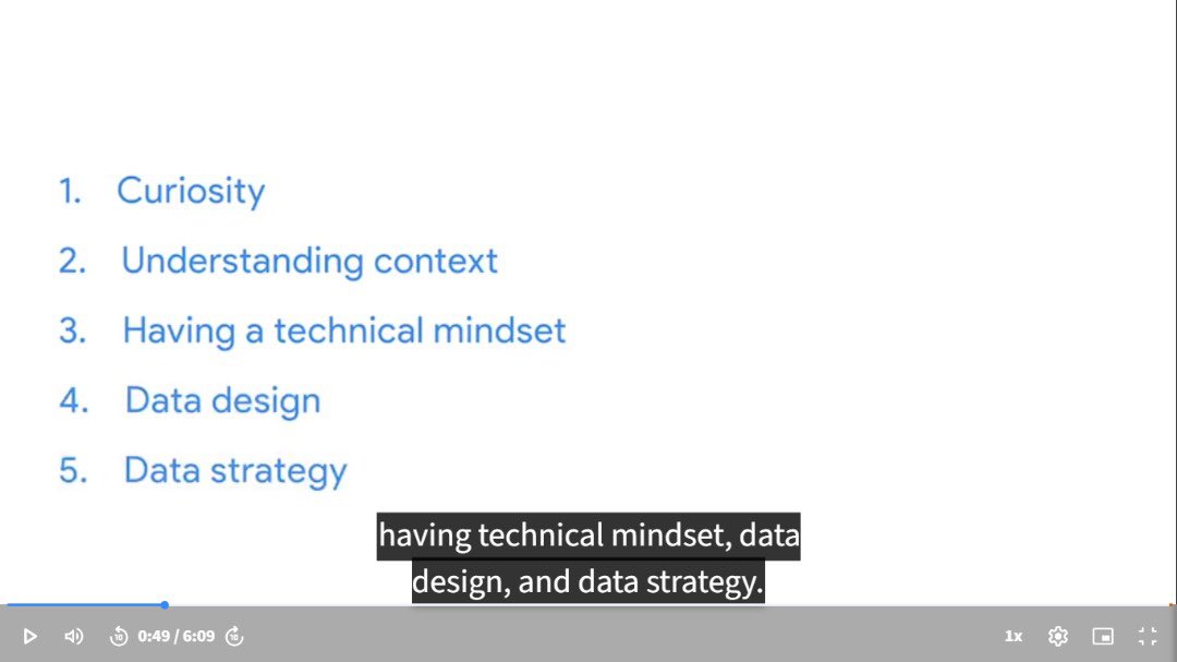 Ndianefochinon1's tweet image. Hi #datafam 
Today while continuing my journey on the @Google data analysis course, I came to understand the 5 essential skills needed by data analyst. The steps helps analyst to ask, prepare,process, analyze and share data to be acted upon 
#dataanalysis