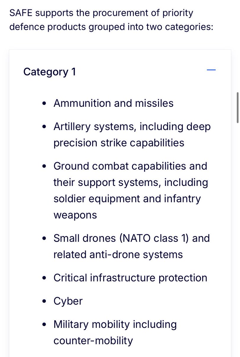 BMSInvests's tweet image. $ONDS

🇪🇺 More info on the EU’s €150bn investment in defence capabilities, including extra support for Ukraine.

📡 Procurement of anti-drone systems and Class 1/2/3 drones.

💸 Estonia (€2.6bn) and Poland (€43.7bn) propose a joint $45bn commitment between them - enter Adam…