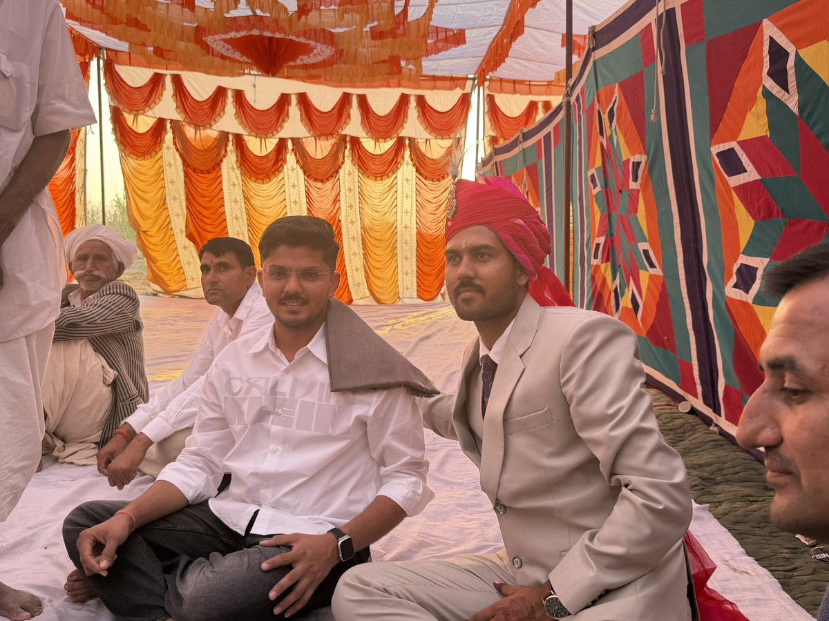 📍 बामणोर 
युवा साथी गोविंद जाणी को वैवाहिक जीवन की हार्दिक शुभकामनाएँ।