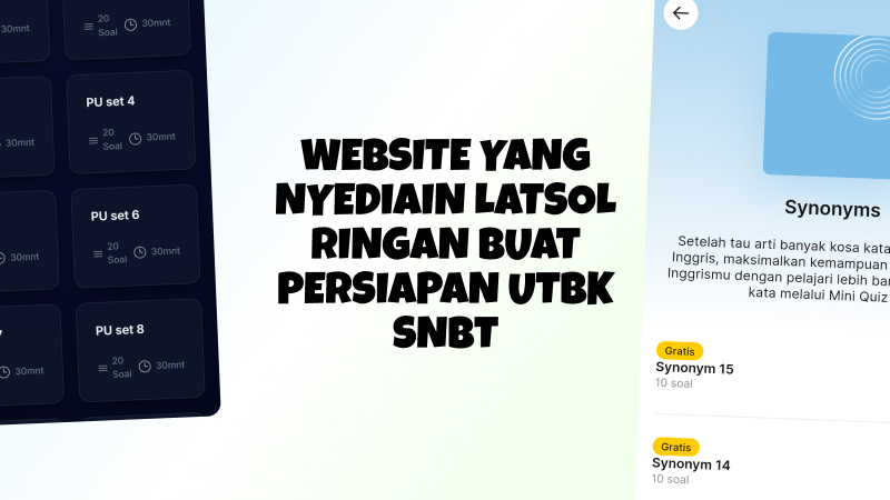 txtambis's tweet image. Website buat latsol UTBK SNBT yg ringan2, lumayan banget nih untuk persiapan SNBT 2026.

🧵a thread