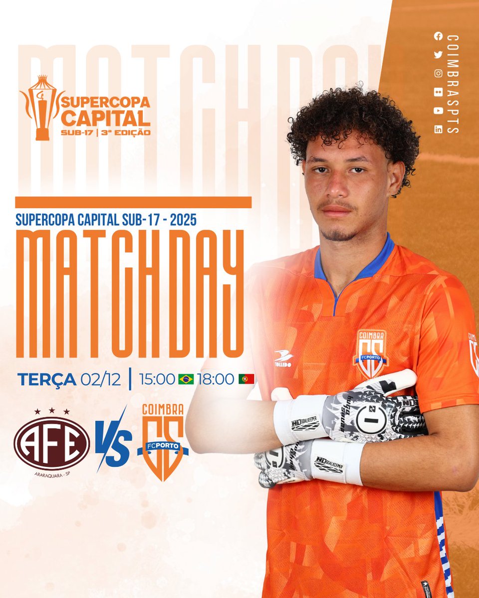HOJE É DIA DE COIMBRA FC PORTO! 

Transmissão ao vivo e com imagens no canal do YouTube da <a href="/SportyNetBrasil/">SportyNet</a>.