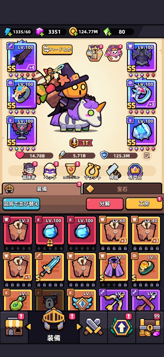 1Tになりました
戦力はステータスを上げると伸びやすいです
私は攻撃力全振りしてます
PvP弱いです
叩かないで
#カピバラGo