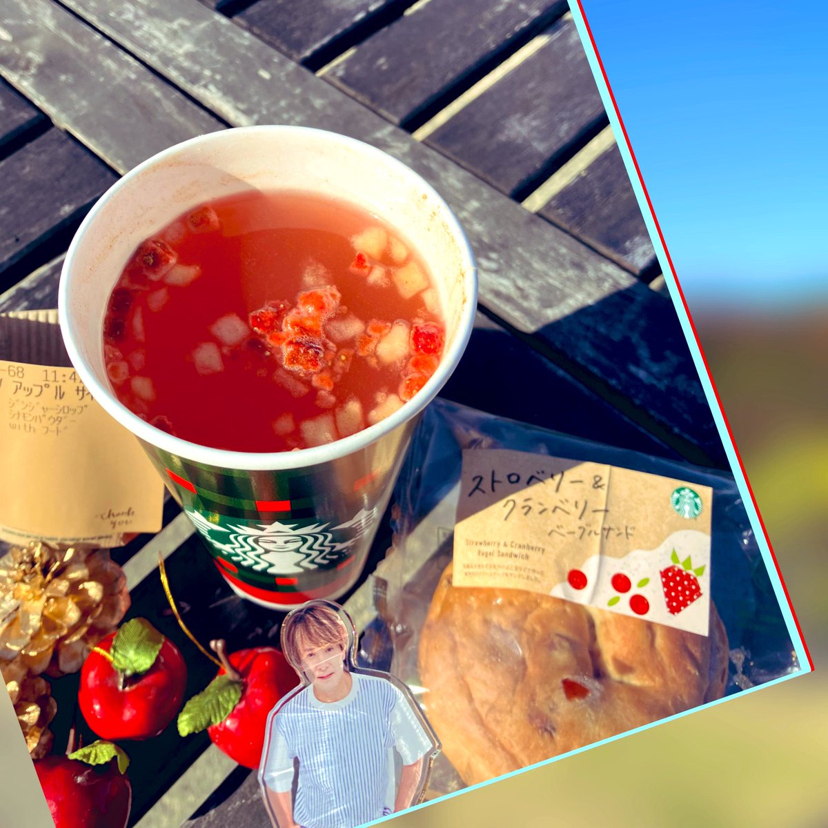 marine20231210's tweet photo. 🩵お友達からの嬉しいdigital gift
ホットアップルサイダー🍎🥤
Venti +カスタム(^^)v したよ
めっちゃ美味しかったよッ😋🤗
ありがとうぉ〜〜〜
オーナメント持参して撮ったよ😁
#LINEGIFT
#Starbucks https://t.co/YAxF7uAZ0Y
