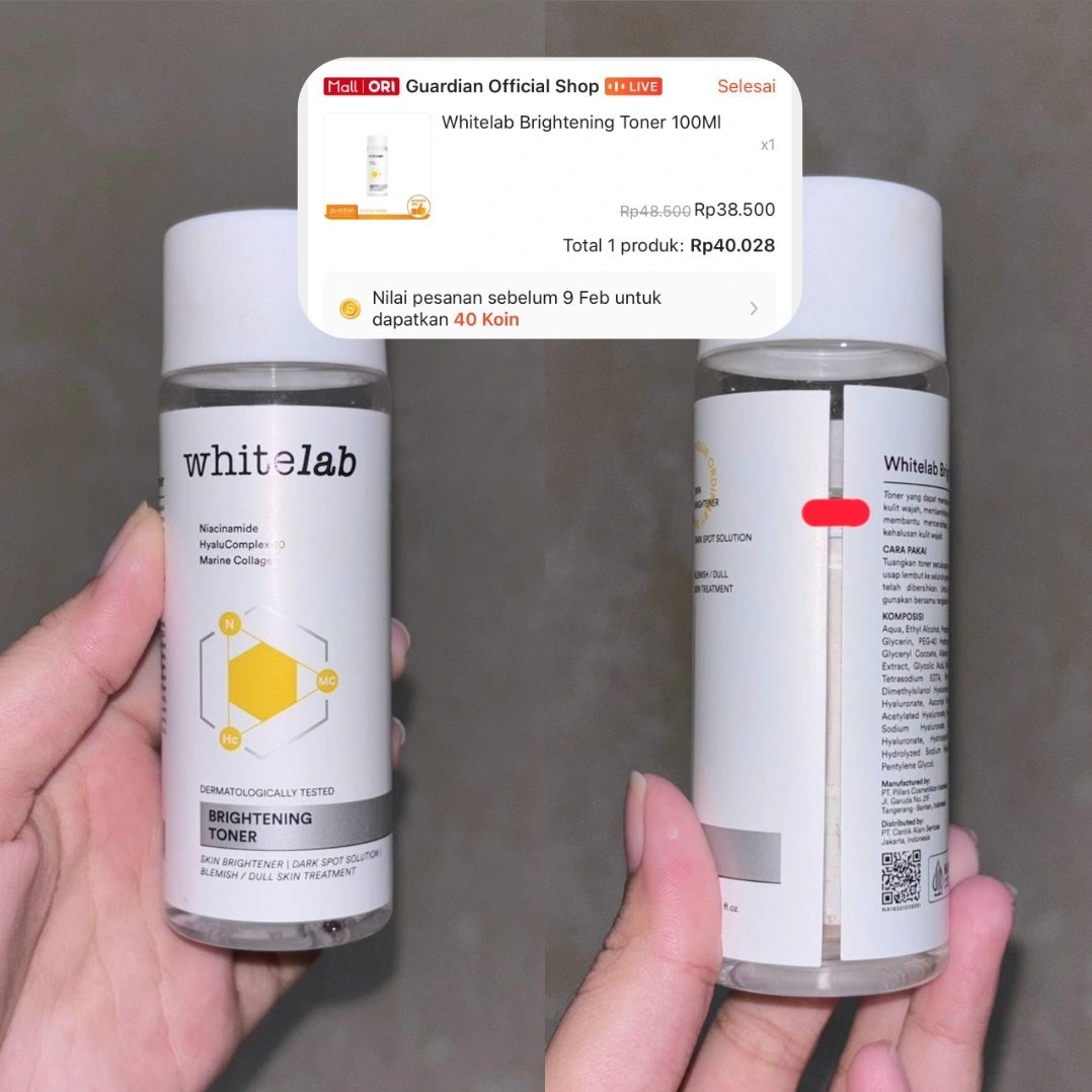 beautievu's tweet photo. wts preloved Whitelab Brightening Toner 100ml, 15k aja bisa via ore https://t.co/wOzQHoLLl7