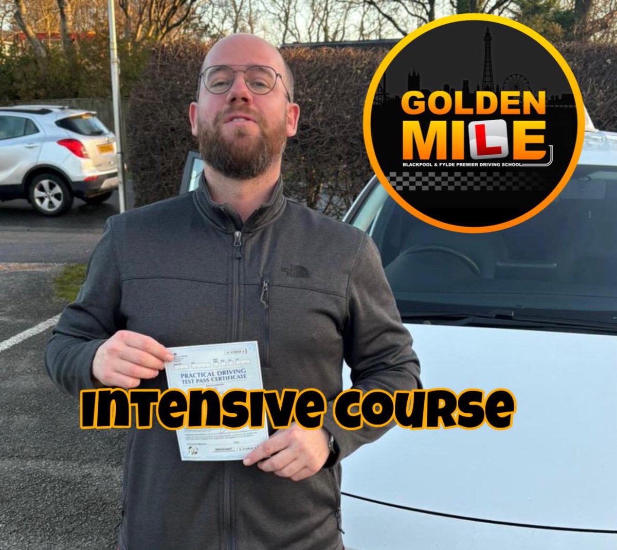 GoldenMileDrive's tweet image. INTENSIVE DRIVING COURSE BLACKPOOL

Huge congratulations to Ged, who passed his driving test today in #Blackpool after completing an intensive course with instructor Mike!
goldenmiledriving.com 
Text: 07800977801

#intensivecourse #driving #drivinglessons #crashcourse