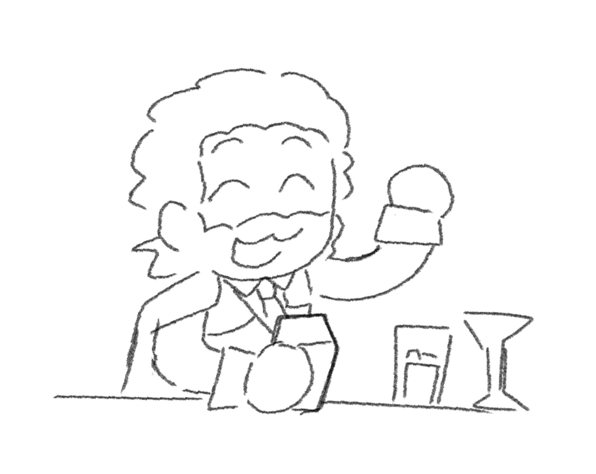 LCBPNo_05's tweet photo. Within the common room, Yeshua appeared to setup a rudimentary drink mixing stand on the table with a few glasses and various ingredients scattered about.
🕊️"Hello there! Would you like to try a drink?" He offers to his fellow coworkers :)

(open int) https://t.co/QQAKnFWHRJ