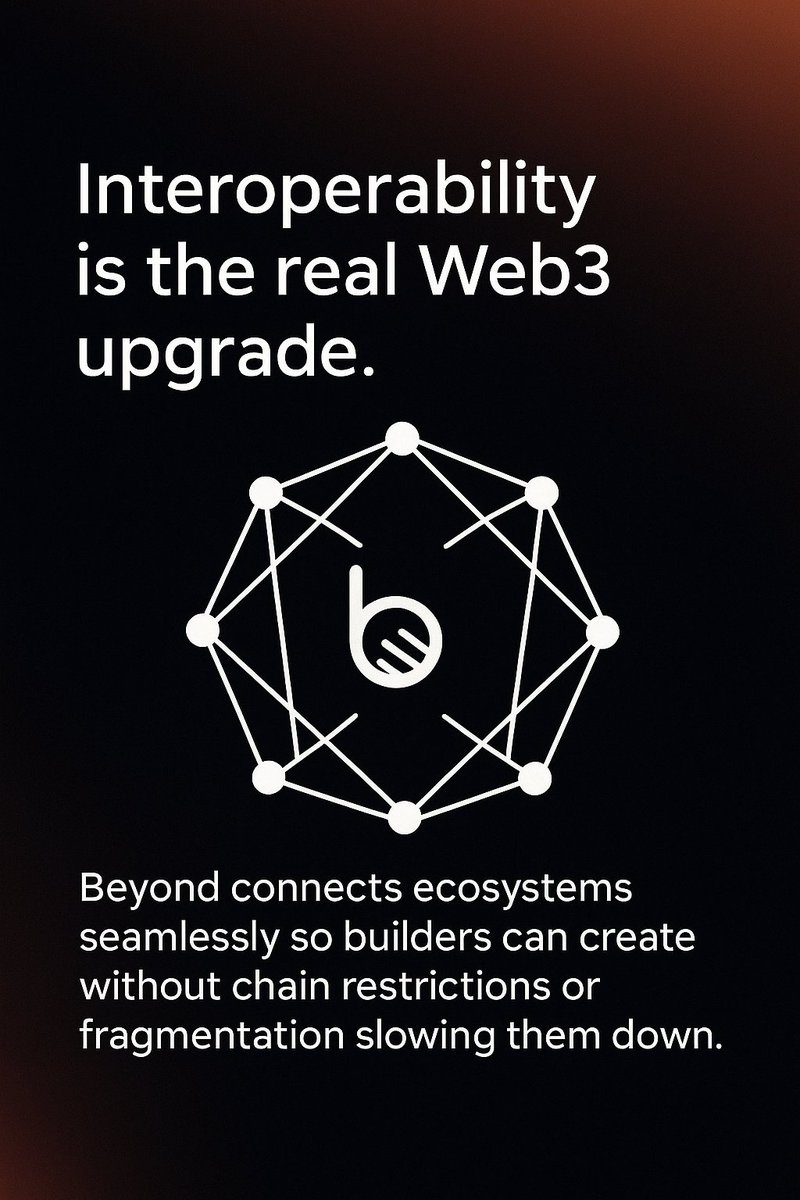 XerNeas95757691's tweet photo. Interoperability is the real Web3 upgrade. Beyond connects ecosystems seamlessly so builders can create without chain restrictions or fragmentation slowing them down. https://t.co/MMbhNzAUtu