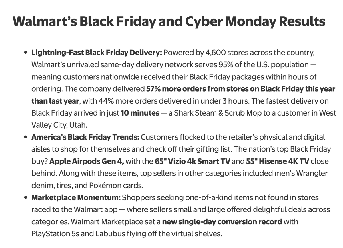 🔵MARKETEVANS: "Walmart: Gli AirPods Gen 4 di Apple sono stati i più venduti durante il Black Friday"