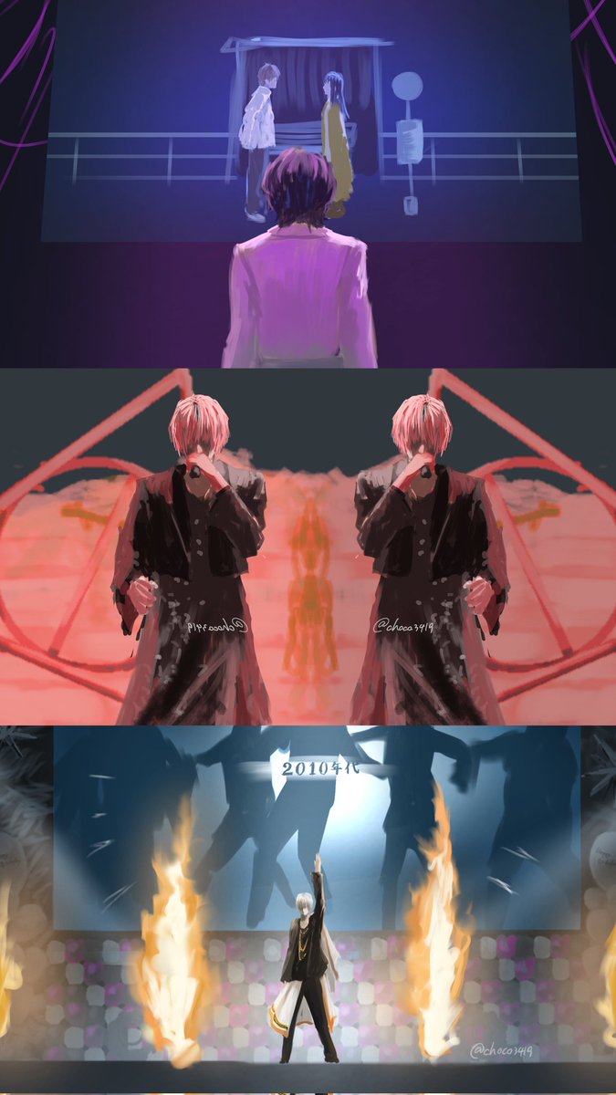 絵を描いたり、セットを描いたり、ライブの記憶を描いたり、ぬいぐるみ