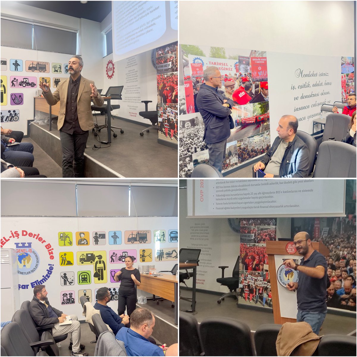 İzmir 10 No’lu Şube Temsilciler Eğitimi gerçekleştirildi.
Temsilcilerimizle bir araya geldiğimiz eğitim programında şu temel başlıklar ele alındı.
• Sınıf bilinci, sendikamızın ilkeleri ve politikaları 
• Örgütlenme
• Toplu iş sözleşmesi
• Hukuk 
• Emeğe yönelik güncel