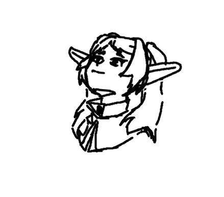 now that its dead i decided to do the frieren head tilt trend in ms paint i didn't bother looking up references soo its probably inaccurate