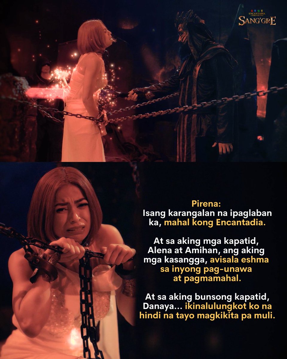 GMAEncantadia's tweet photo. "Isang karangalan na ipaglaban ka, mahal kong Encantadia." 😭 

#Sanggre | Weeknights at 8:05 PM on GMA Prime
#SanggrePangitain https://t.co/Vph88hJ922