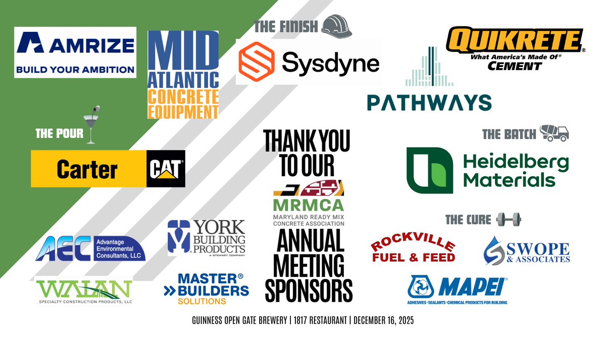 MDChapterACI's tweet photo. 📅 MRMCA's Annual Member Meeting &amp; Recognition Awards is Dec 16 at Guinness Brewery! Network, celebrate &amp; hear the 2026 outlook from Ed Sullivan. 
Register: https://t.co/zYkdt22qdh 
#MRMCA https://t.co/MozligfSJw