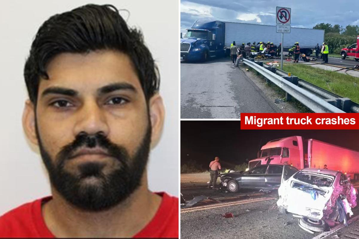 nypost's tweet image. Truck driver charged with killing newlyweds in horror crash is illegal migrant given license in Newsom’s California: feds trib.al/YC6t8mI