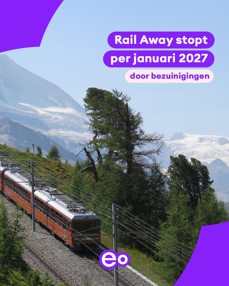 Helaas kan Rail Away vanaf 2027 geen nieuwe afleveringen meer maken. Zie: facebook.com/RailAwayTV/