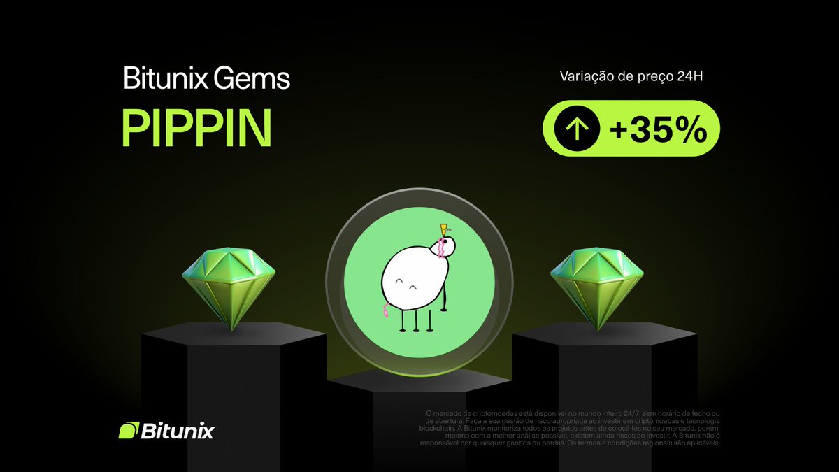 BitunixPT's tweet image. 💎GEMAS BITUNIX💎

$PIPPIN
📈VARIAÇÃO 24H 35%
📅LISTADA NO DIA 24/01/2025

Como negociar em futuros👉  bitunix.com/p/PIPPINfuture…