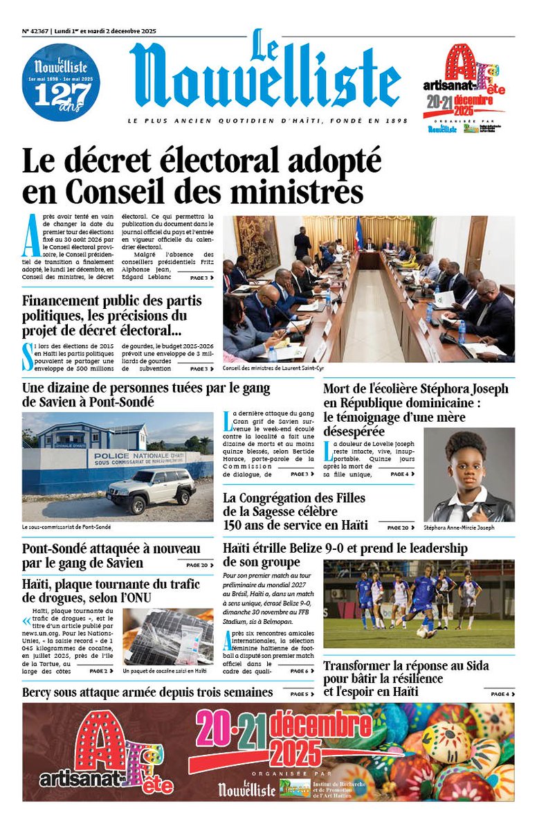 Editorial
Les vitrines sales, Pétion-Ville comme le Cap-Haïtien

Le Nouvelliste | Publié le : 2025-12-02

La proximité entre Pétion-Ville et le Cap-Haïtien n’est pas seulement due au trait d’union dans la composition de l’orthographe de leurs noms. 

La proximité entre la grande