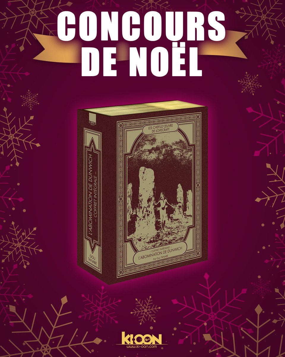 ki_oon_Editions's tweet image. [ CONCOURS DE NOËL ] On continue avec les cadeaux ! ✨ 
Cette fois-ci, tentez de gagner le magnifique coffret de "L’Abomination de Dunwich".

Pour participer :
RT + Follow @Ki_oon_editions
Validez la participation avec un commentaire !

TAS le 15 décembre