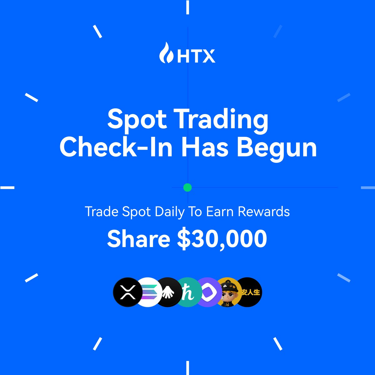 ⌛️48 HRS To Go!  
HTX Spot Trading Check-In!

Register to claim a limited-edition suitcase!
Trade spot to share $30,000!
Grab an Exclusive bonus for new users!

Join now:htx.com/en-us/mars/act…