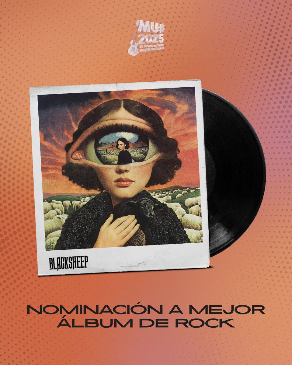 RLorenzoDaily's tweet photo. “BLACKSHEEP”, el regreso a los orígenes rock de RUTH, está nominado a Mejor Álbum de Rock en los Premios Yepes Región de Murcia.
Un disco crudo que reúne su esencia 🎸

El 9 de diciembre conoceremos al ganador en la gala, suerte a todxs!🐑🖤 https://t.co/Z8znyr7B2I