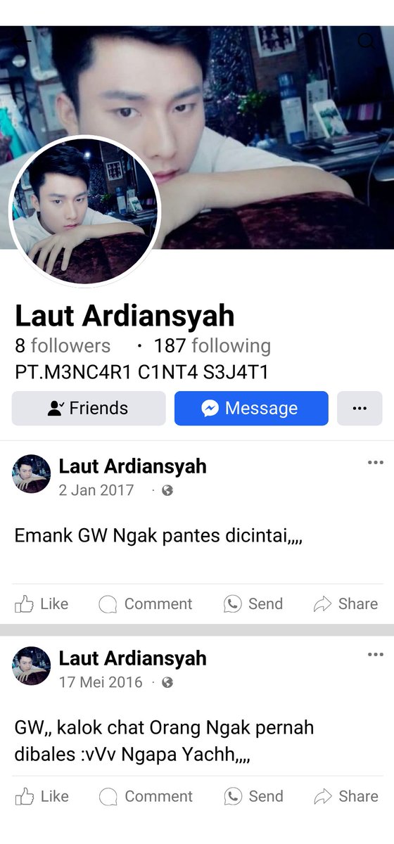 bahlilululemon's tweet photo. #jiangli au 
“Pucuk dicinta, jamet pun tiba”

Skylar yang tiba-tiba dichat orang random dari facebook
by jovi https://t.co/XCsEOWuXbq