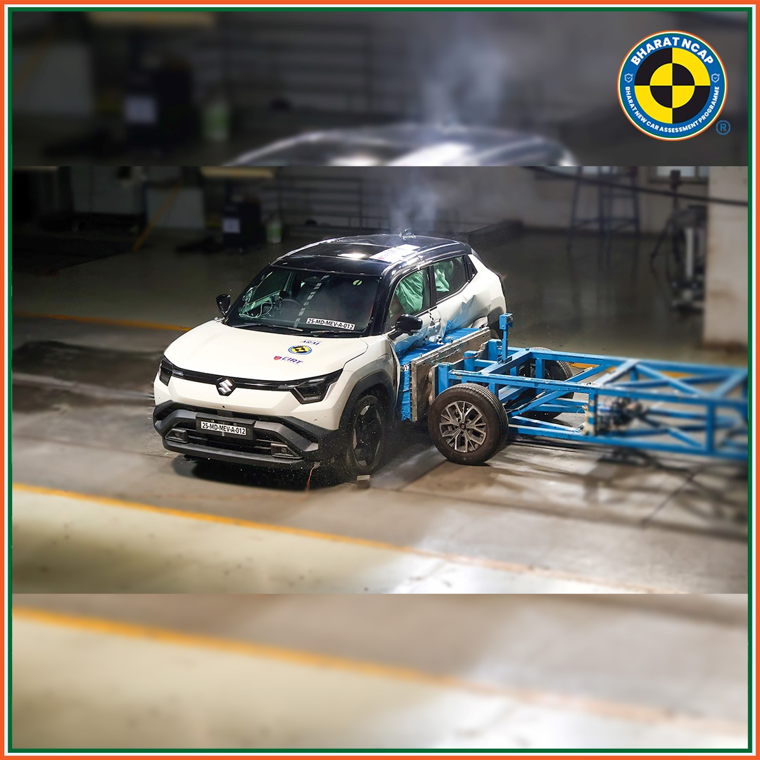 bncapofficial's tweet photo. Safety Ratings of Maruti Suzuki e Vitara

The e Vitara has scored 5-Stars in Adult Occupant Protection (AOP) and 5-Stars in Child Occupant Protection (COP) in the Bharat NCAP crash tests.

#bharatncap #safetyfirst #safetybeyondregulations #morestarssafercars #drivesafe #bncap https://t.co/J80KAjRec7