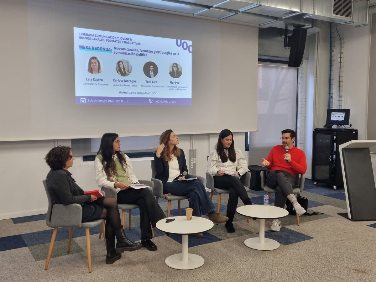 En la I Jornada Comunicación y Jóvenes de <a href="/UOCuniversitat/">UOCuniversitat</a>, <a href="/toniaira/">Toni Aira</a>: "Los políticos deben estar donde está la gente [...] y deberán adaptarse a entornos multicanal y multiplataforma, porque así es como vivimos todos".
#UOComYouth <a href="/UOCinfocom/">UOC Estudis InfoCom</a> <a href="/GameRecerca/">GameRecerca</a> #compol