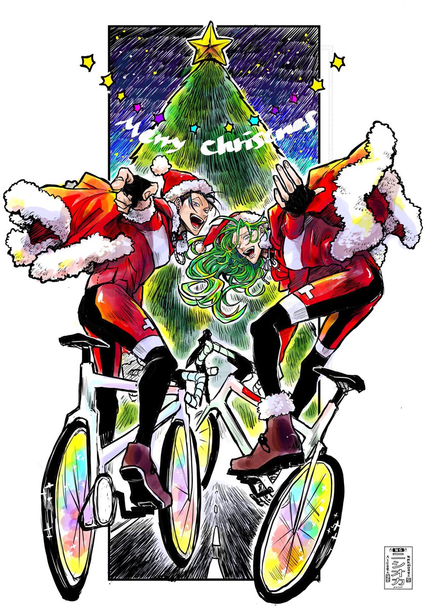 これは去年のなんだけど今年もﾂｸｼﾊﾞｻﾝﾀでｸﾘｽﾏｽ描きたい　できればﾌﾙﾒﾝﾊﾞｰ