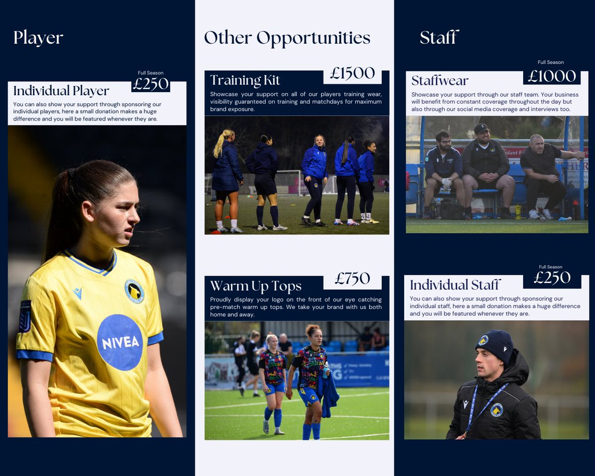 smwfcofficial's tweet photo. 📣 SPONSORSHIP PRICE DROP! 📣

Our sponsorship prices are reduced for remainder of the season, making it easier than ever to support Solihull Moors Women and boost your brand at the same time. 

Contact 
dave.lawrence@solihullmoorsfc.co.uk for details! 

#SMWFC | #MoorsWomen https://t.co/e8LwuwCh3h