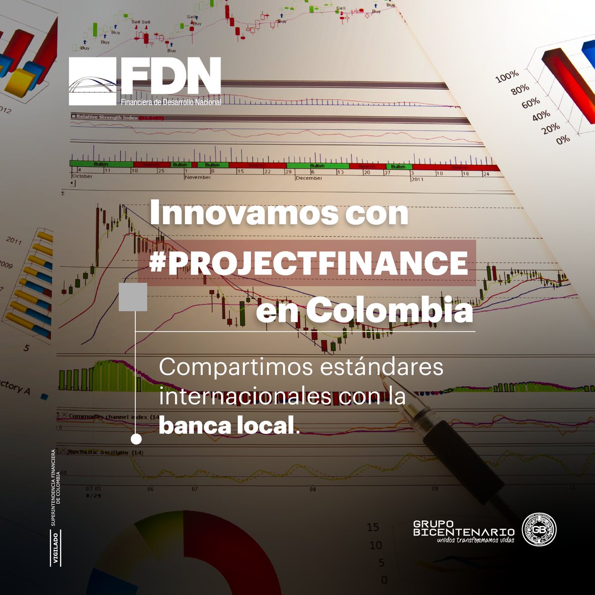 FDNcolombia's tweet image. Lideramos la innovación financiera con #ProjectFinance. Compartimos estos estándares con la banca nacional, impulsando proyectos sólidos y bien financiados.