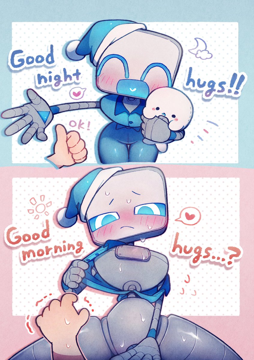 kuuhaku2tsu's tweet image. 寒くなってきた朝晩を暖めてくれる後輩ロボの幻覚