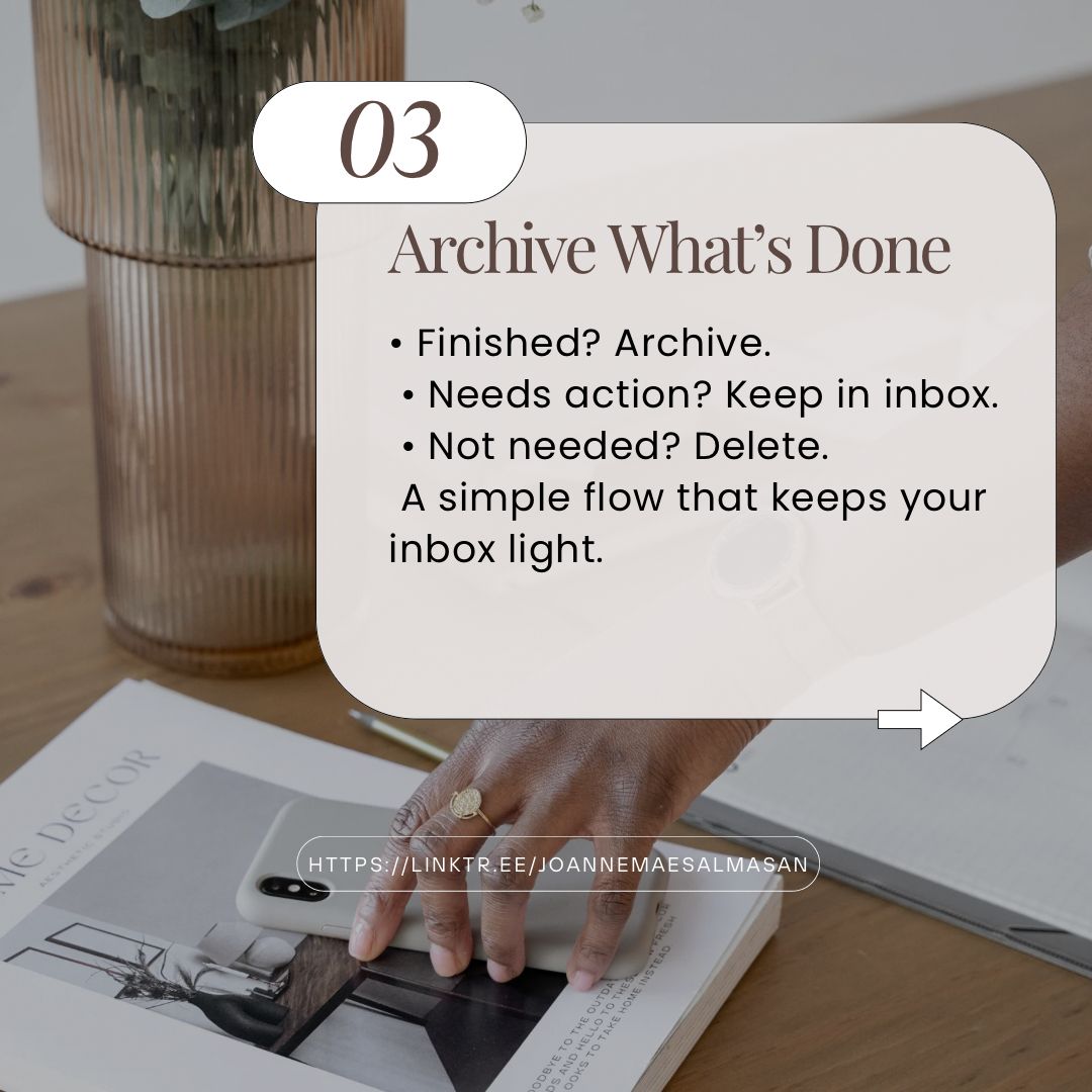JSVirtualSol_'s tweet image. Stop the inbox stress.
Small habits = big clarity. 💌✨
Swipe to simplify your email routine.