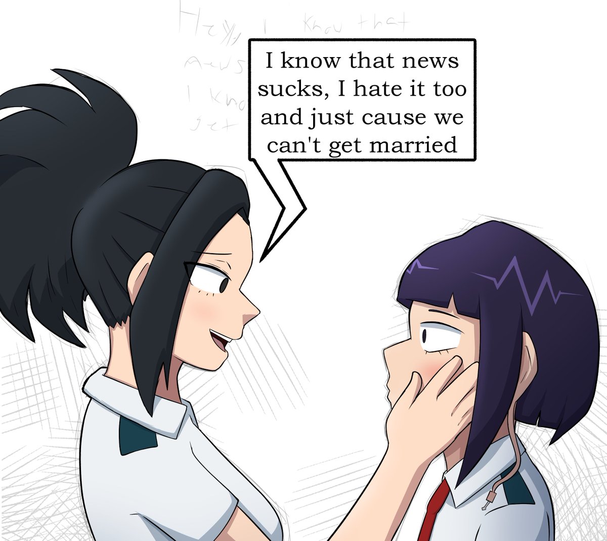 Felt like drawing a little comic with Jiro and Momo