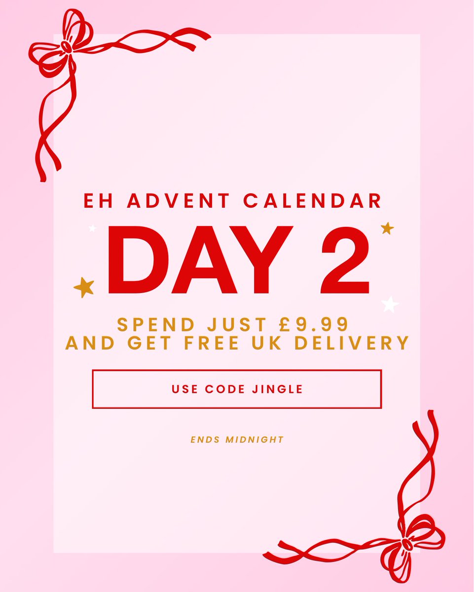 Always forget to share on here so I’m going to try and do it more often… sorry😅
Day 2 of the advent calendar gives you free uk delivery when you spend just £9.99 😱 elhen.co.uk
#craftshop #craftstore