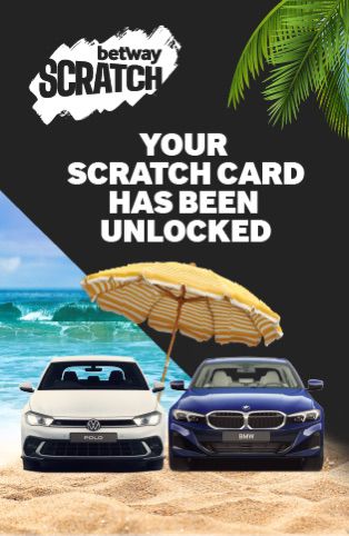 A FREE scratch. A REAL chance to win. 🎊
Just log in to your <a href="/Betway_za/">Betway ZA</a> account &amp; play every Friday, that’s it!
No wagering needed to stand a chance at winning Cash, Free Bets or even Free Flights!
Don’t miss us at the Mall Activations starting 5 Dec in JHB, PTA &amp; DBN