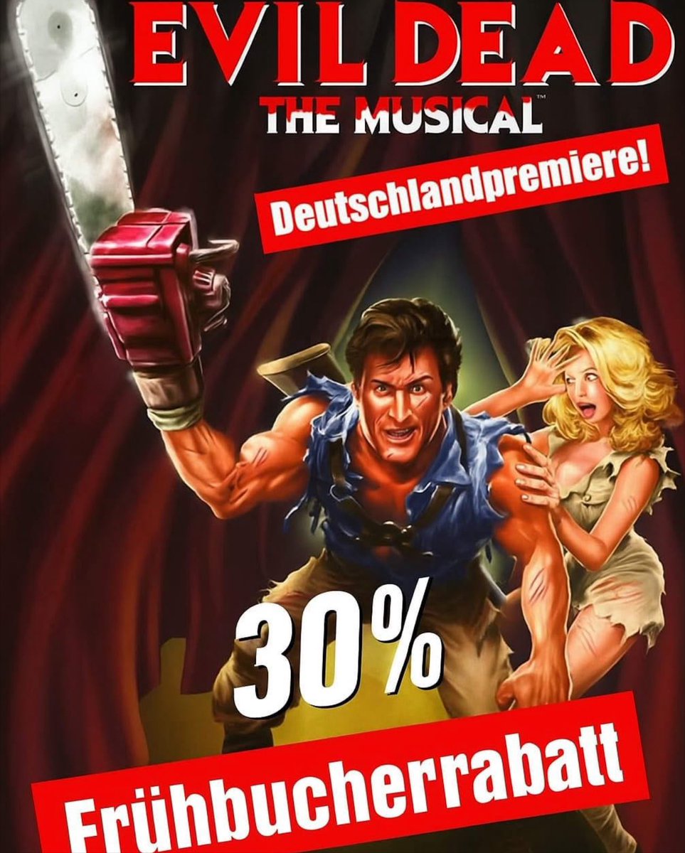 JoachimHesse's tweet image. Weder stehe ich besonders auf #Musicals, noch buche ich gerne ein Jahr im Voraus Eintrittskarten und weshalb das Ganze nicht auch in Berlin stattfindet verstehe ich erst recht nicht … aber … #EVILDEAD!! Ich bin dabei! Schwingt das Tanzbein, ihr Teufel! 🧟‍♂️👀🫀