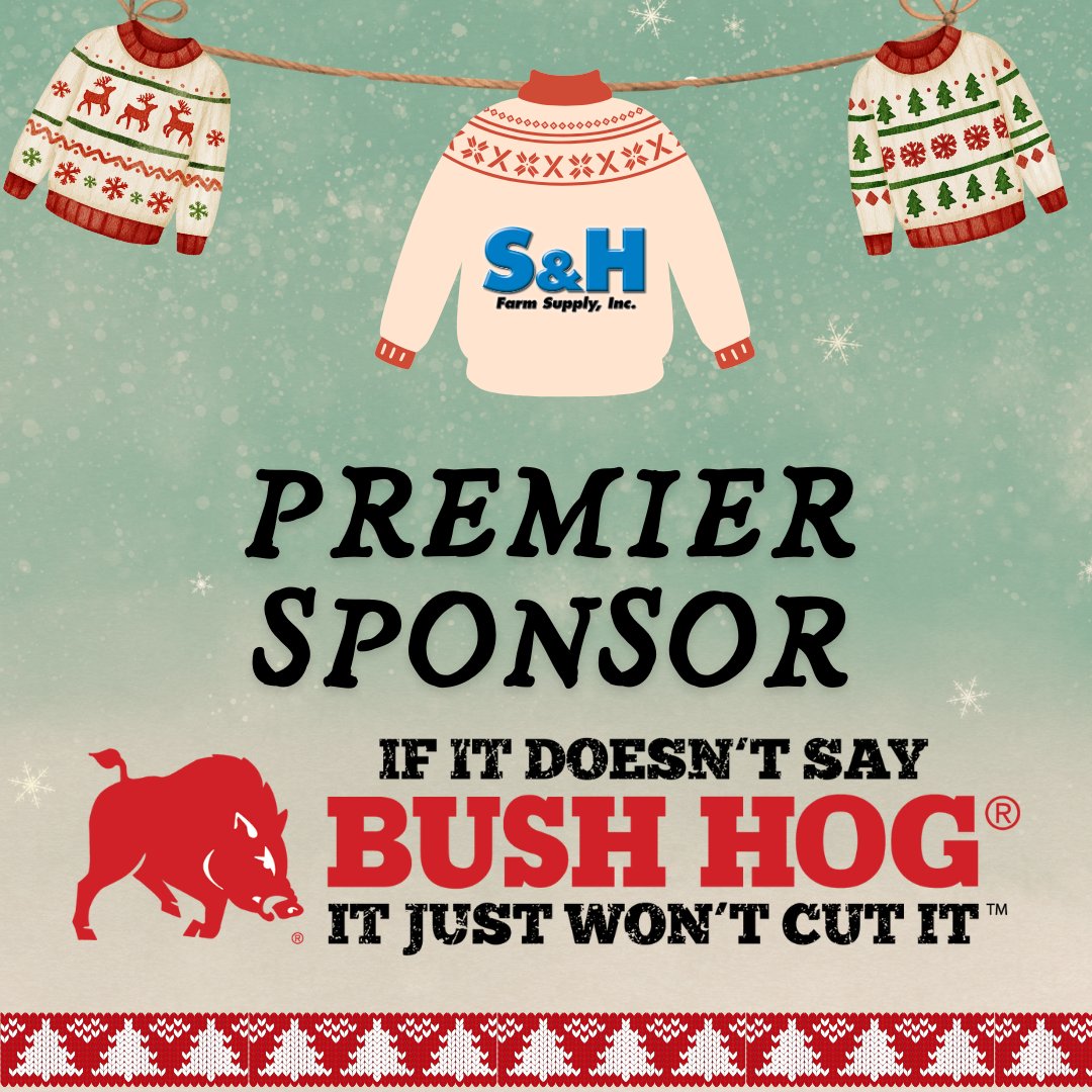 SandHFarmSupply's tweet image. 🎄✨A huge thank you to our premier sponsor, Bush Hog! ✨🎄

Your generous support is sure to bring joy and festive cheer to everyone. Thank you for being such an important part of our celebration! 🎉

#SandHCountry #BushHog #Christmas #Celebration #PremierSponsor