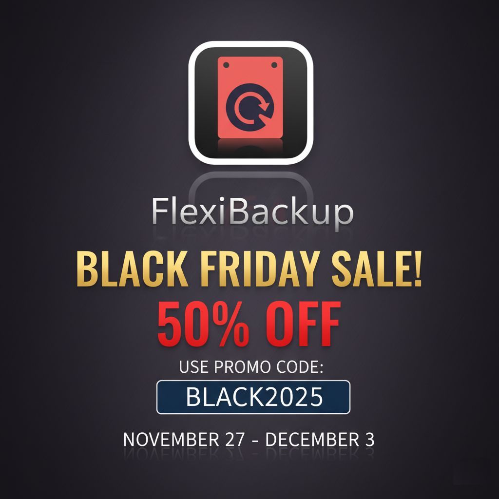 Lee_Kah_Seng's tweet image. ⏰ 24 HOURS LEFT! FlexiBackup Black Friday Deal Ends Soon ⏰

FlexiBackup’s biggest discount of the year is almost over. 50% OFF ends in just 24 hours!

💸 50% OFF
🔑 Promo Code: BLACK2025
⏳ Offer ends in 24 Hours!

If you’ve been thinking about getting a lightweight,…
