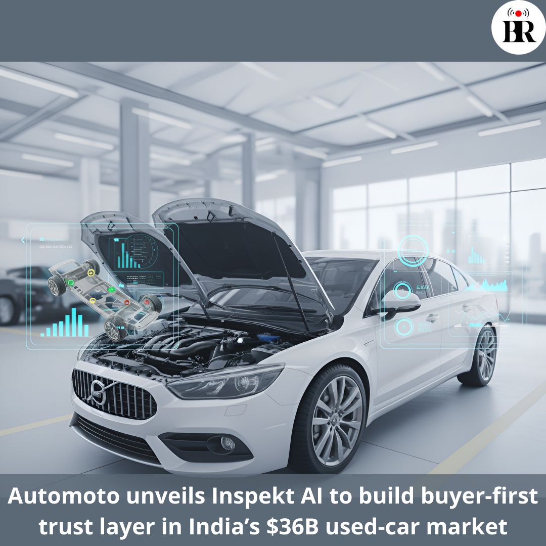 businessreviewL's tweet image. Automoto unveils Inspekt AI to build buyer-first trust layer in India’s $36B used-car market

Read more :- buff.ly/vhuHTEm

#AIinAutomotive #AutomotiveInnovation #AutoTech #MobilityTech #UsedCarMarket