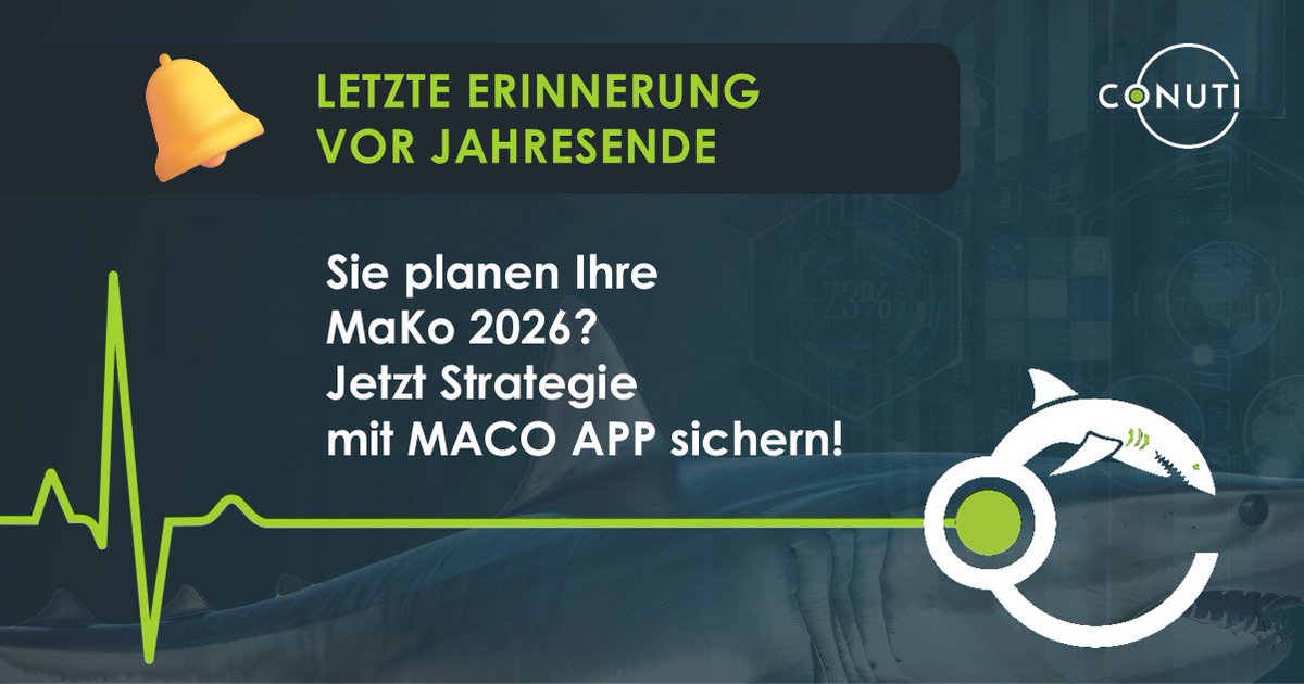 🔔 Letzte Erinnerung vor Jahresende!
Planen Sie 2026? Dann sichern Sie jetzt Ihre MaKo-Strategie – mit der MACO APP als Brücke für rechtssichere &amp; performante Prozesse über 2027 hinaus.
👉 Interesse? DM!
#MACOAPP #SAPISU #S4HANA #Utilities #MaKo #CONUTI