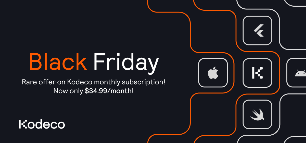 kodecodev's tweet image. Final day!

Last chance to grab our Black Friday deals:

✨ £299 annual subscription
✨ Monthly subscription discount
✨ 50% off all books
✨ 50% off on-demand bootcamps

Ends tonight.

#Kodeco #BlackFriday #LastChance
